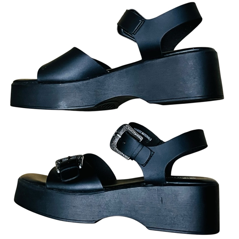 Seychelles Up in The Clouds Wedge Sandal Platform Black Shoes Sz 8M NEW - Picture 4 of 12